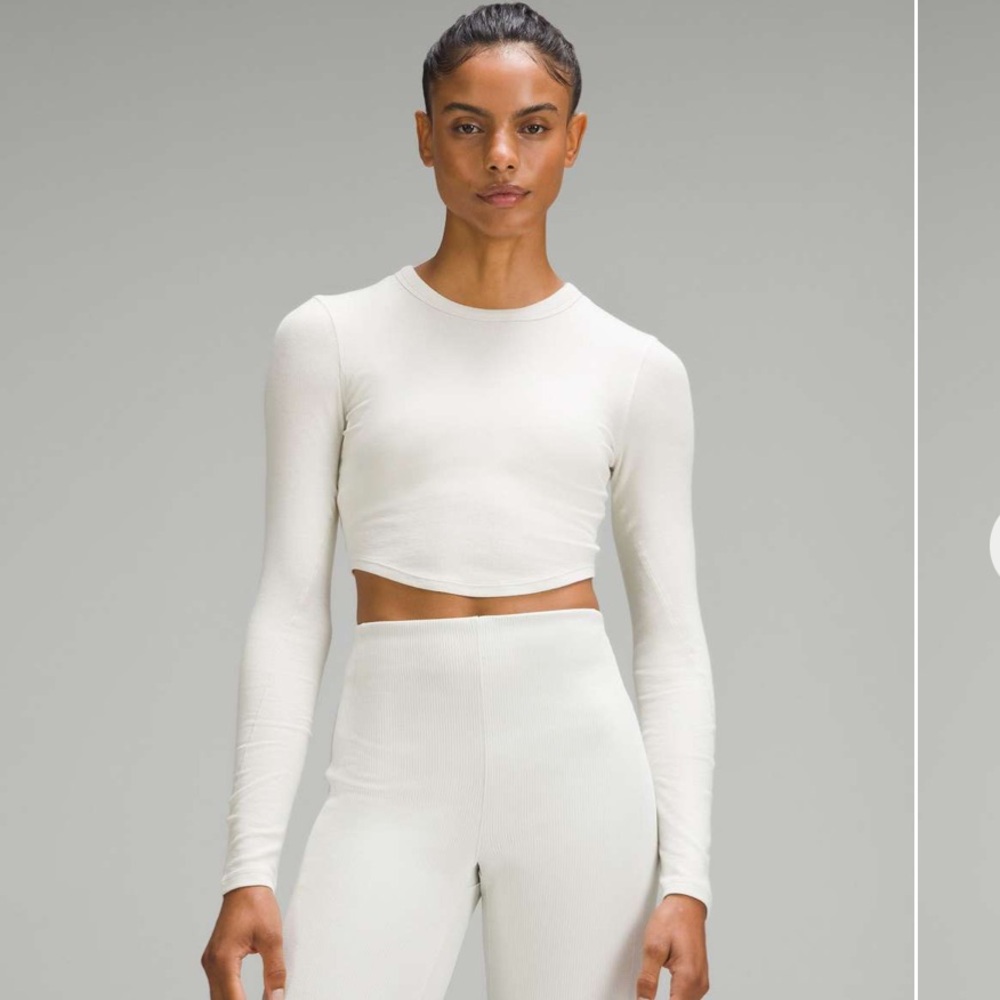 Lululemon Hold Tight Cropped Long-Sleeve Shirt in color
Bone size 6.